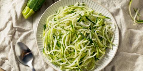 Ramen Zoodle Bowl a bowl of zucchini noodles