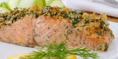 Baked Salmon with Herbed Omega Crust baked salmon