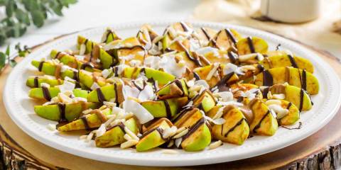 Apple Nachos with Spiced Nut Butter