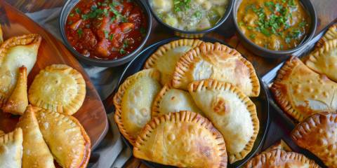 empanadas with salsa