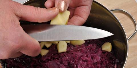 Crunchy Red Cabbage and Green Apple Sesame Slaw