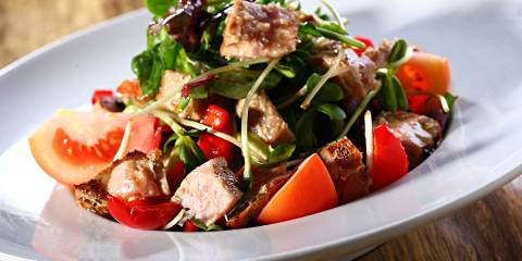 Wheat Berry Salad with Spinach, Orange, and Almond