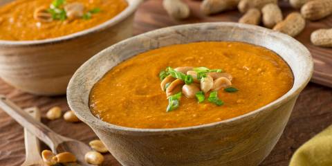 A bowl of African Peanut soup