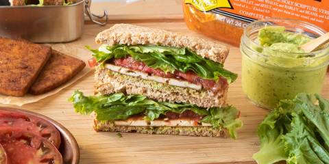 The Ultimate Vegan BLT a vegan alternative to a bacon lettuce tomato sandwich