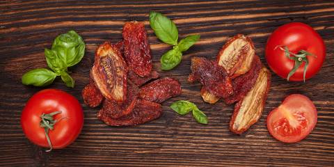 sundried tomatos, fresh ones, and parsley