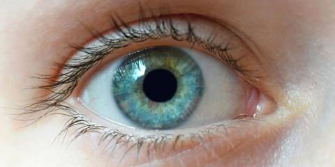 a close-up of a young, healthy eye