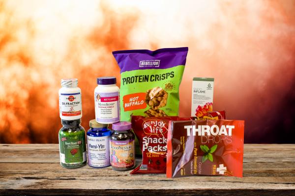 A variety of all-natural supplements and foods that have to do with heat