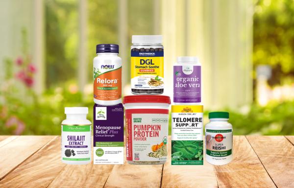 a variety of all-natural supplements