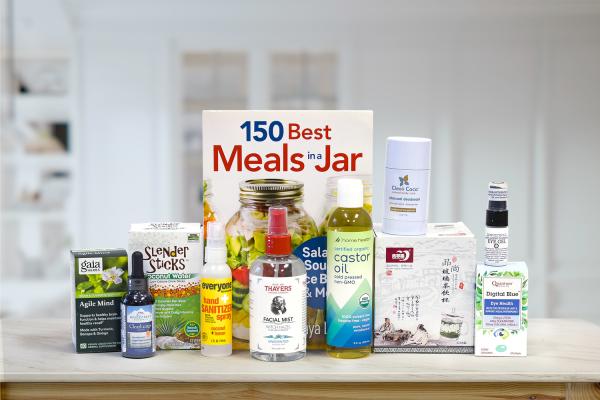 a selection of all-natural body care products