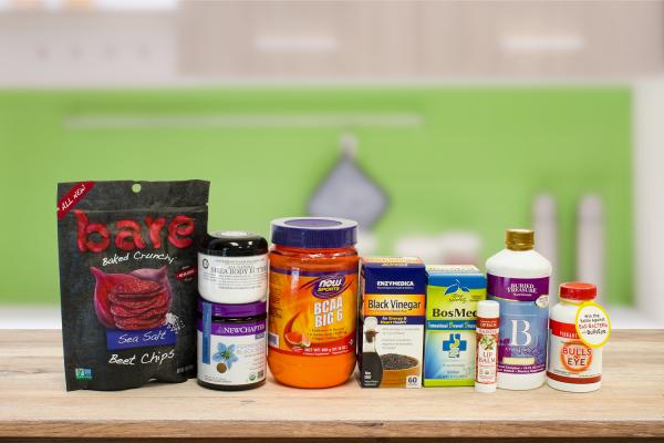 An assortment of all-natural products