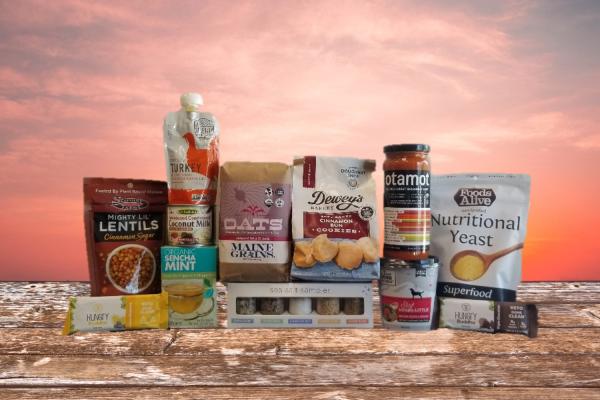 a selection of all-natural foods