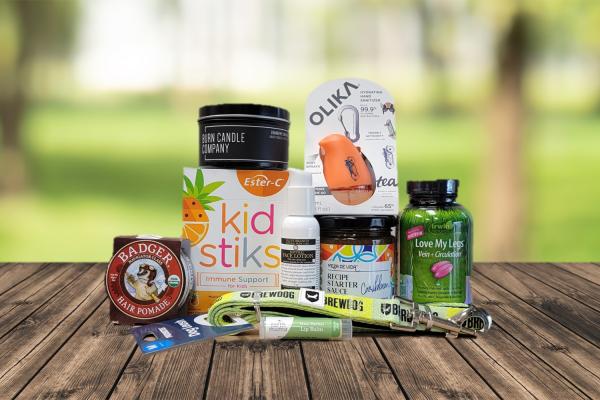 a variety of all-natural products