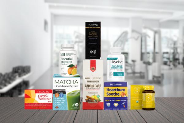 a collection of all-natural supplements and superfoods for cardio wellness