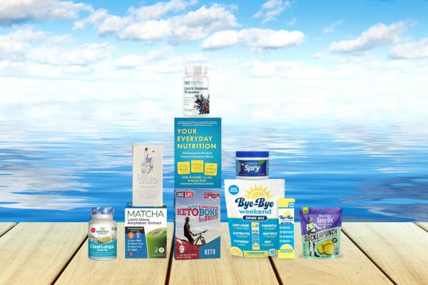 a variety of all-natural supplements and foods