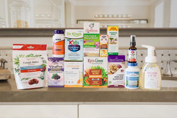 A selection of all-natural products to help fight off the common cold
