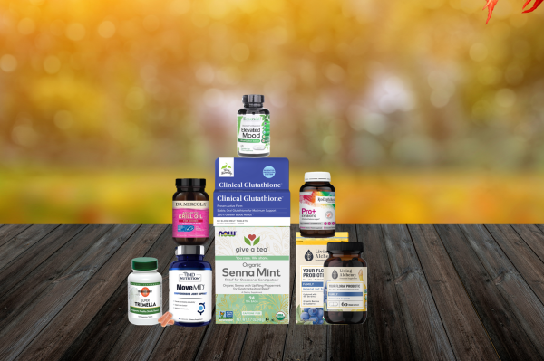 assortment of supplements and natural products